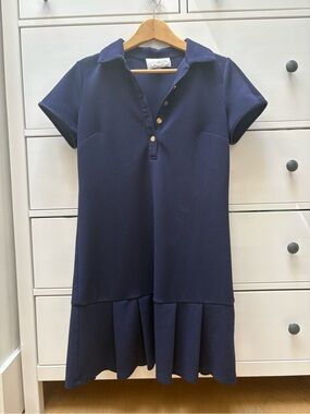 Pappagallo Navy Blue Short Sleeve Polo Dress